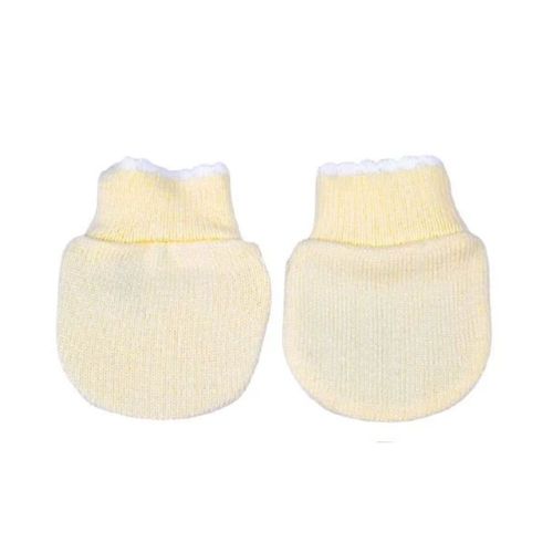 Luvas Amarela Com Detalhe Branco Recém-Nascido Feminina Sanches Baby