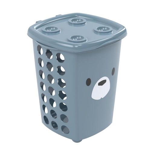 Cesto De Roupas Infantil Urso Azul 38 Litros Plasutil