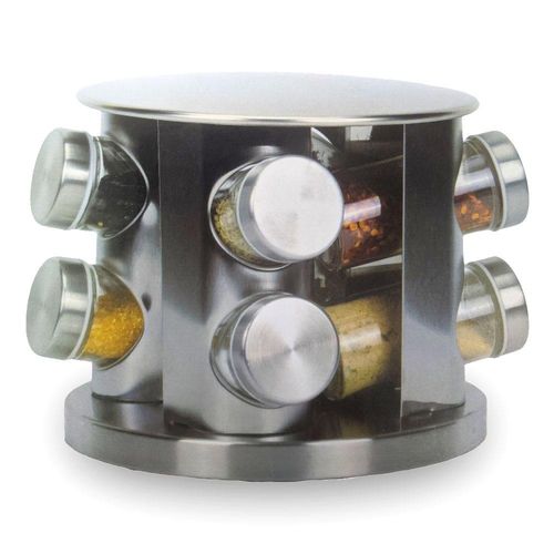 Porta Temperos De Vidro Com 8 Peças Redondo 90ml MDL