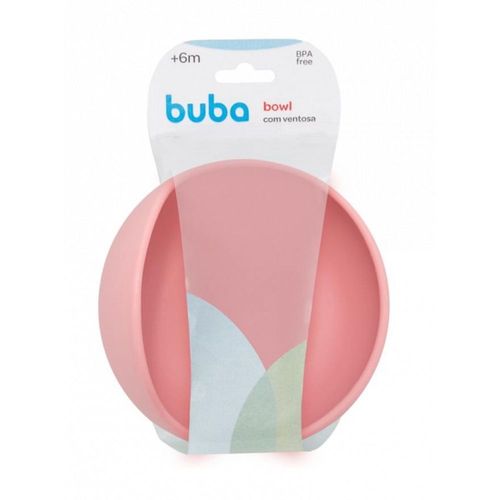 Bowl Com Ventosa Em Silicone Rosa Buba