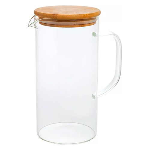 Jarra de Vidro Borossilicato com Tampa de Bambu 1,2L Mimo Style