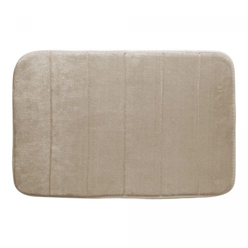 Tapete de Poliéster com Antiderrapante para Banheiro Bege 60cm x 40cm Lyor