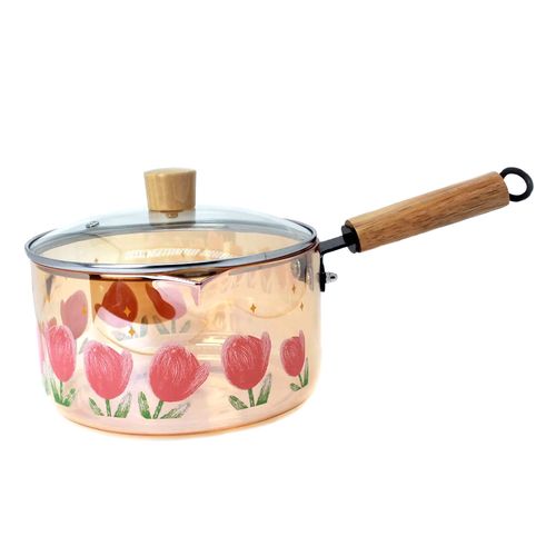 Panela de Vidro Borossilicato Âmbar Roses 3,2L Lila Home