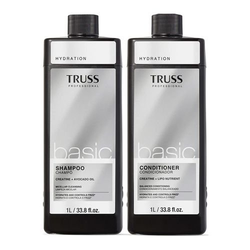 Kit Basic Hydration Shampoo e Condicionador 1 Litro Truss