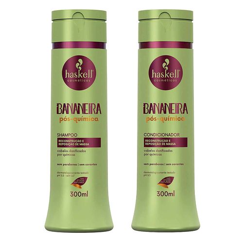 Kit Shampoo e Condicionador Pós Química Bananeira 300ml Haskell