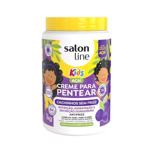 Creme Para Pentear 1kg Cachos Kids Açai Salon Line