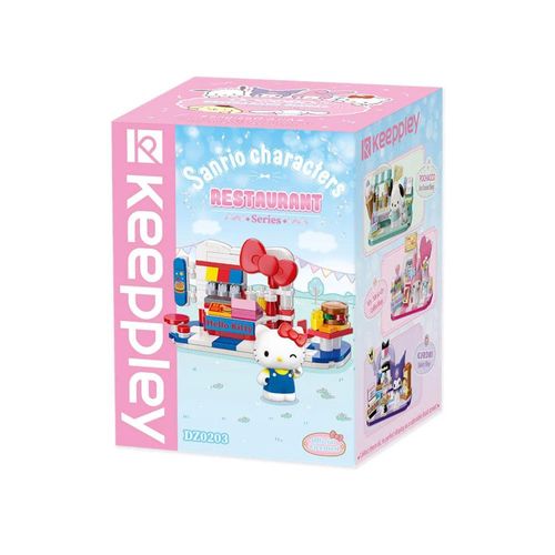 Brinquedo Blocos De Montar Set Restaurantes Hello Kitty E Seus Amigos Modelos Surpresa Keeppley