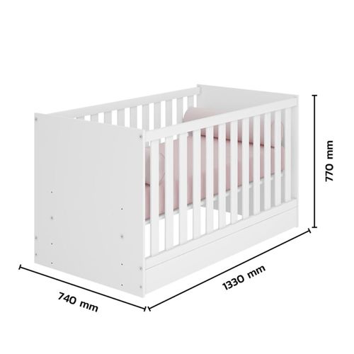 Berço Mini Cama Doce Sonho Branco Qmovi