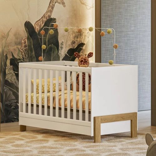 Berço Mini Cama Fantasia Branco Acetinado Qmovi