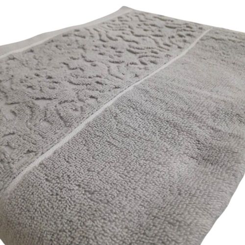 Toalha De Banho Arabesco Zero Twist Cinza 70cmX1,40m Corttex