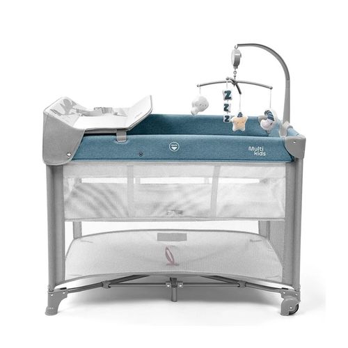 Berço Cercado Portátil DayDream 0-15 Kgs Azul Multikids Baby