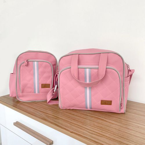 Kit Bolsa Maternidade (bolsa e mochila) Rosê Nayane Art Baby (CORES SORTIDAS)