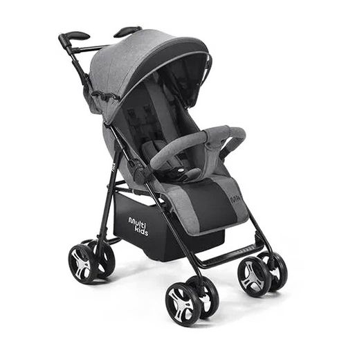 Carrinho De  Bebê Passeio Flick 0-15kgs Preto Com Cinza Multikids