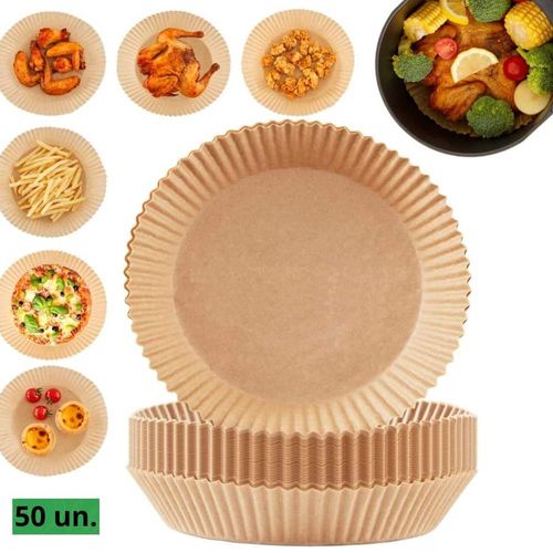Conjunto De Forma Descartável Para Air Fryer 50 Folhas 20x4,5cm Caerus