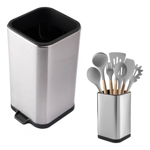 Porta Utensílios Inox 10,1 x 11,3 x 18,3 Clink