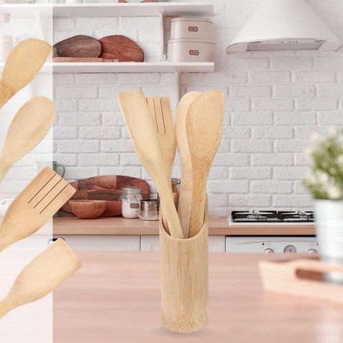 Kit de Utensílios de Bambu 5 Peças Caerus