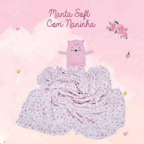Manta Com Naninha Muito Mimo Rosa Minasrey