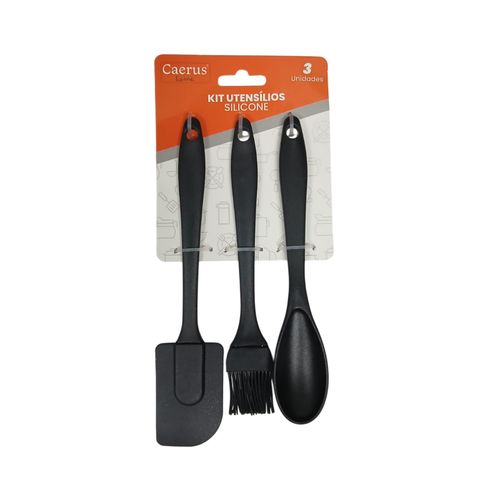 Kit Utensílios de Silicone Sortido 3 Peças Caerus Home