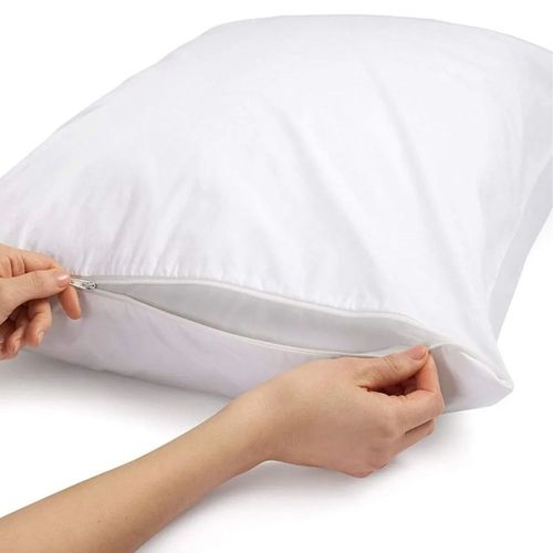 Protetor De Travesseiro Com Zíper 50x70cm Branco Protec