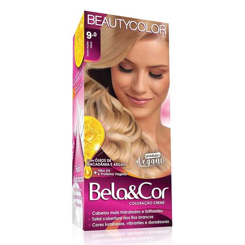 Kit Tintura Bela E Cor 9.0 Louro Muito Claro Beauty Color