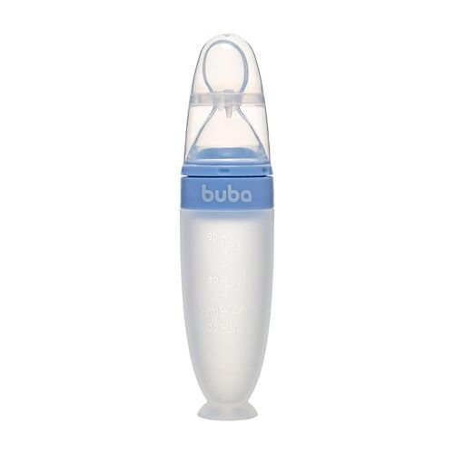 Colher Dosadora Em Silicone Com Ventosa Azul Buba