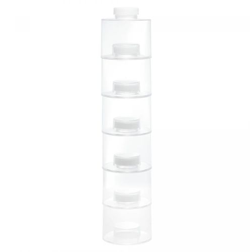 Conjunto 6 Porta Temperos Empilháveis de Plástico com Tampa My Box Branco Lyor