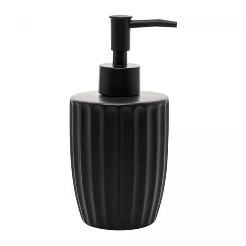 Porta Sabonete Líquido de Cerâmica Canelatta Preto 330ml Lyor