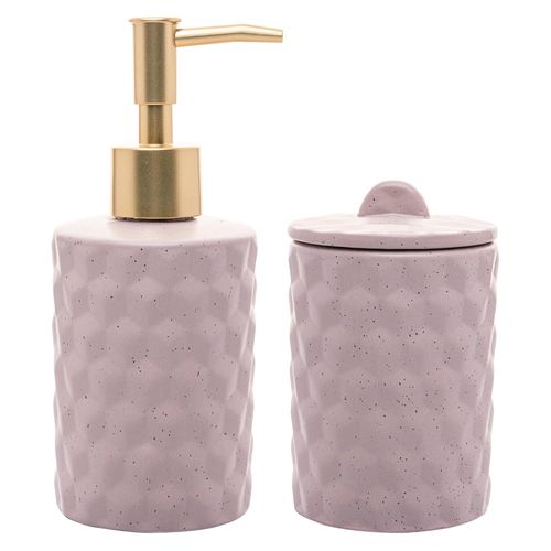Conjunto 2 Peças para Banheiro de Cerâmica Cube Bege Lyor