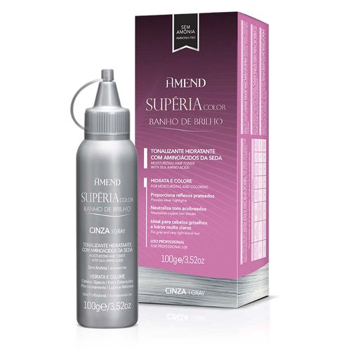 Banho De Brilho Supéria Color Cinza 100g Amend