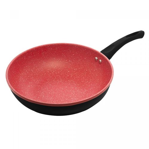 Frigideira Wok de Indução Granito Chef Vermelha 28cm Lyor