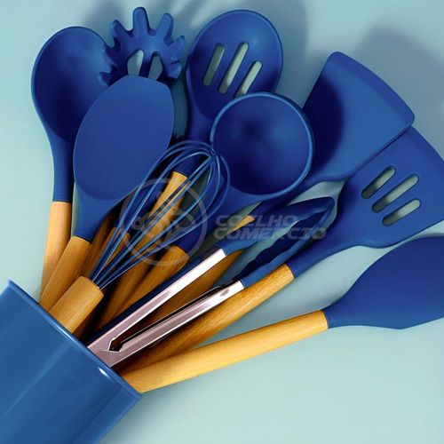 Kit Utensílios De Cozinha 12 Peças Cores Sortidas MDL