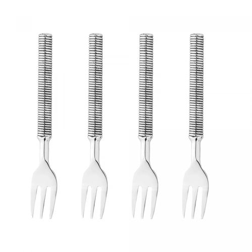 Conjunto 4 Garfos de Petisco de Aço Inox Espiral Wolff