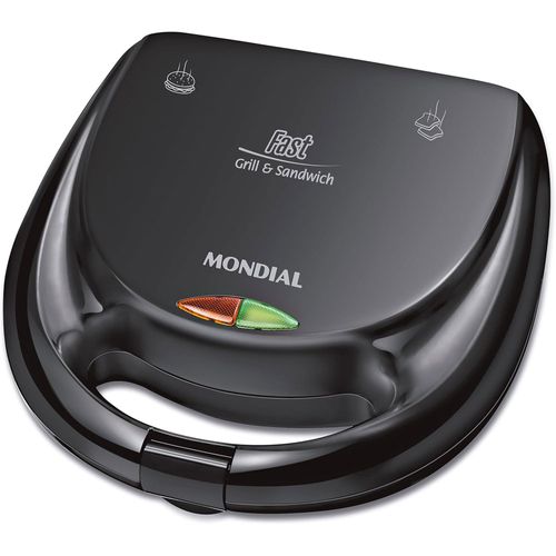 Sanduicheira Fast Grill e Sandwich Preto 750W 220V S-12 Mondial