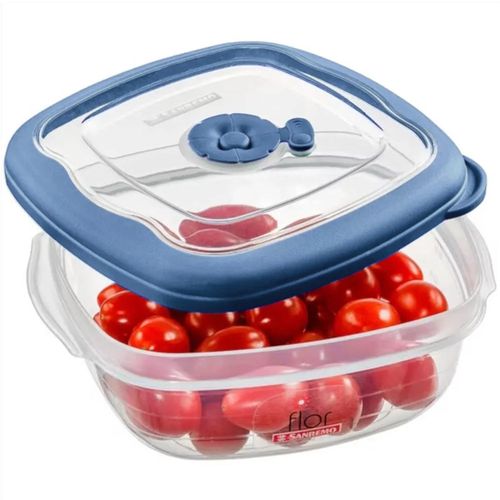 Pote de Plástico Quadrado 920ml Sortido Sanremo