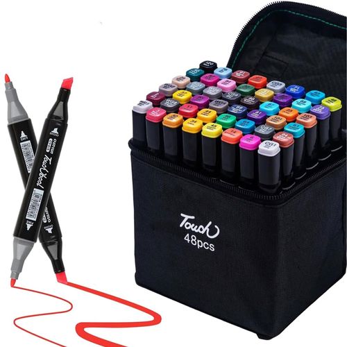 Canetas Para Colorir Bobbie Goods Ponta Dupla 48 Cores Marins