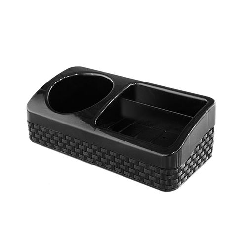 Porta Detergente Esponja E Sabão Rattan Preto Com Base Arqplast