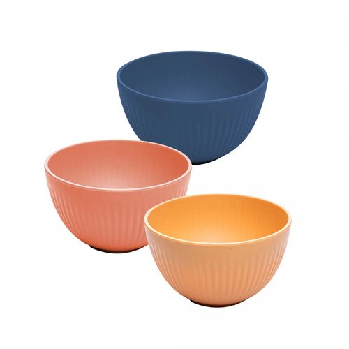 Bowl de Bambu e PP Sortido Stripes 12cm x 12cm x 6cm Lyor