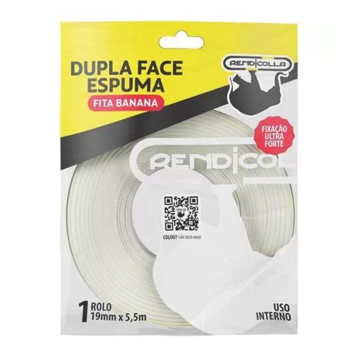 Fita Banana Dupla Face 19mmX1,5mm Rendicola