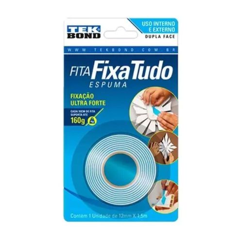 Fita Dupla Face 12mmX1,5m Tek Bond