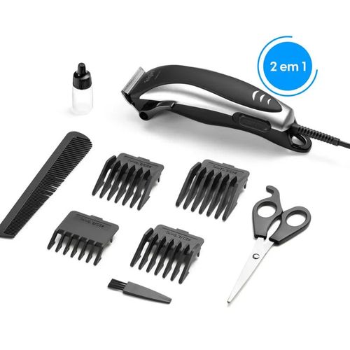 Máquina de Cortar Cabelo Studio Men 2 em 1 com Acessórios 220V Elgin