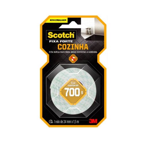 Fita Dupla Face Fixa Forte 24mmX1,5m Scotch