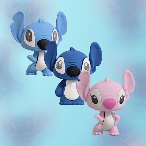 Borracha Bonequinho Stitch E Angel (Modelos Sortidos)