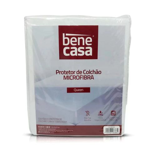 Protetor de colchão Queen impermeável branco Bene Casa