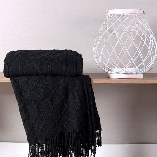 Manta Tricot 1,27mx1,52m Preta Tessi