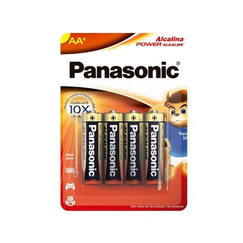 Pilha Alcalina AA Com 4 Unidades Panasonic