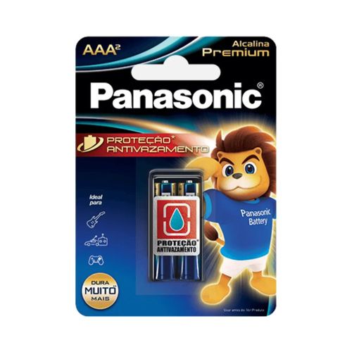 Pilha Alcalina Premium Palito AAA2 Com 2 Unidades Panasonic