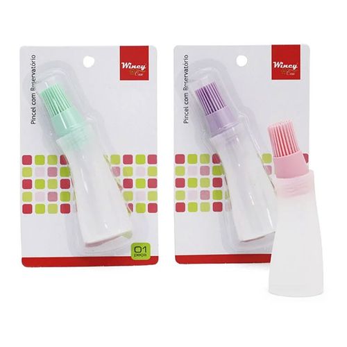 Pincel Culinário De Silicone Com Reservatório Sortido Wincy