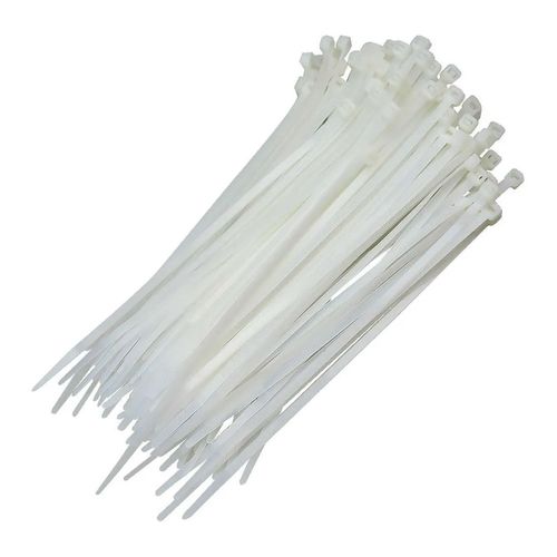 Abraçadeira de Nylon Branca 100 Peças 4,8x200mm SQ