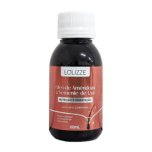 Óleo De Amêndoas E Semente De Uva Capilar E Corporal 60ml Lolizze