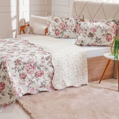 Kit Colcha Ultra Lisse Queen Estampas Sortidas Bene Casa